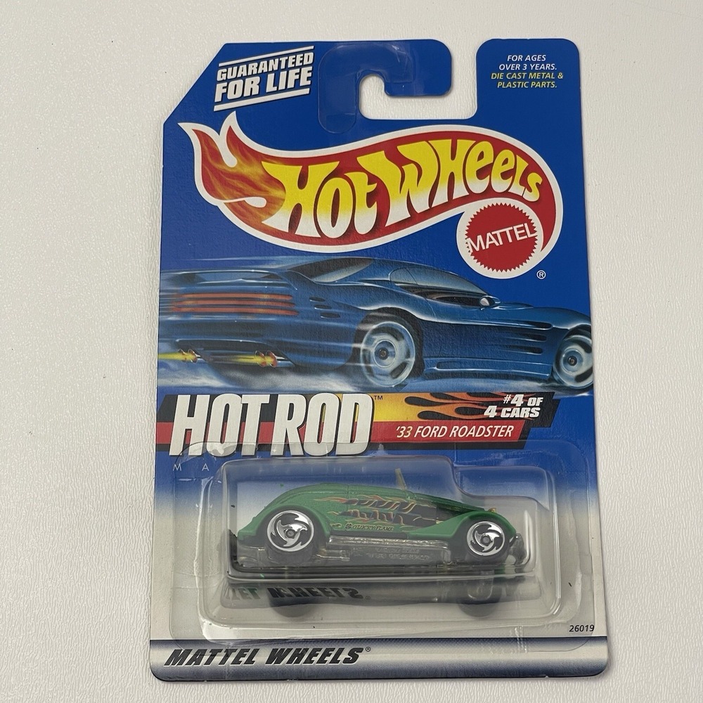 Hot Wheels 33 Ford Roadster Hot Rod Magazine 4 of 4 Green Mattel Wheels‎